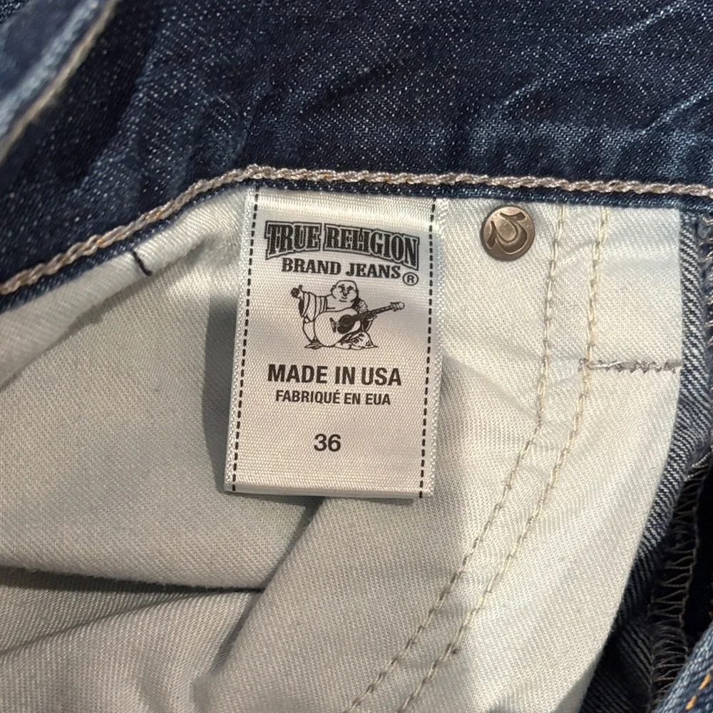 True Religion Ricky Men's Blue Distressed Jeans size 36